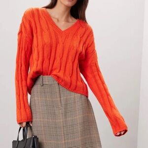 Madewell Cable Knit Crop Sweater